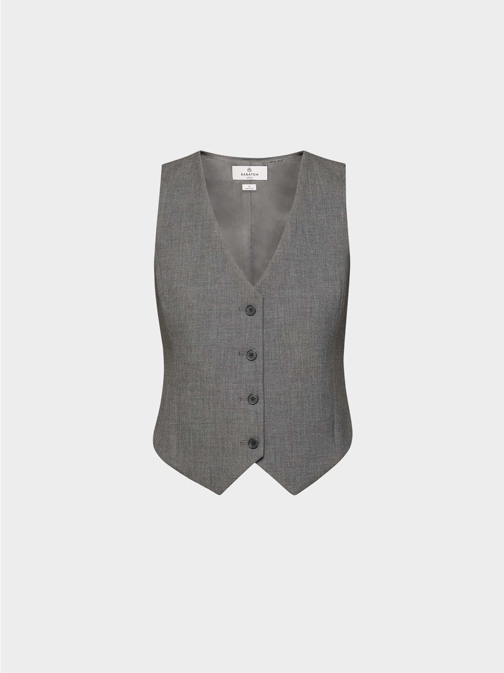 Wilfred Grey Tailored Button-Front Waistcoat Vest
